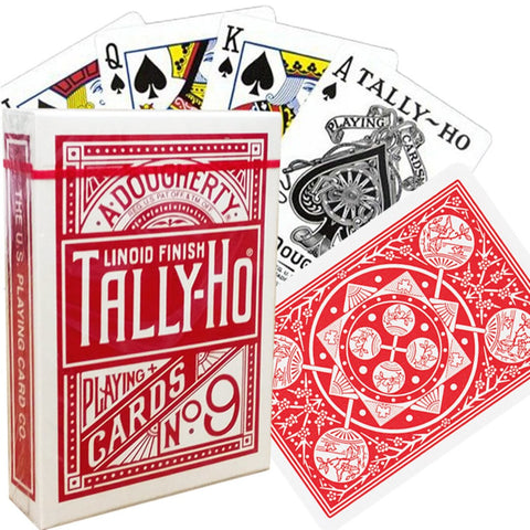 Tally-Ho Fan Back Red Deck of Playing Cards