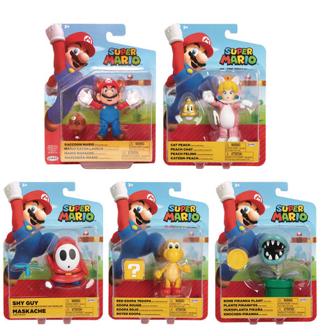 World of Nintendo Super Mario 4 Inch Action Figure Wave 28 One Piece Assorted Characters Available