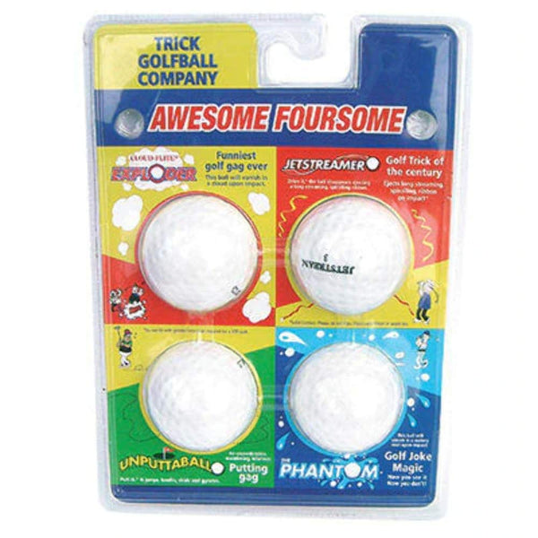 Awesome Foursome Exploder, Unputtaball, Phantom, Jetstreamer 4 Trick Golf Balls