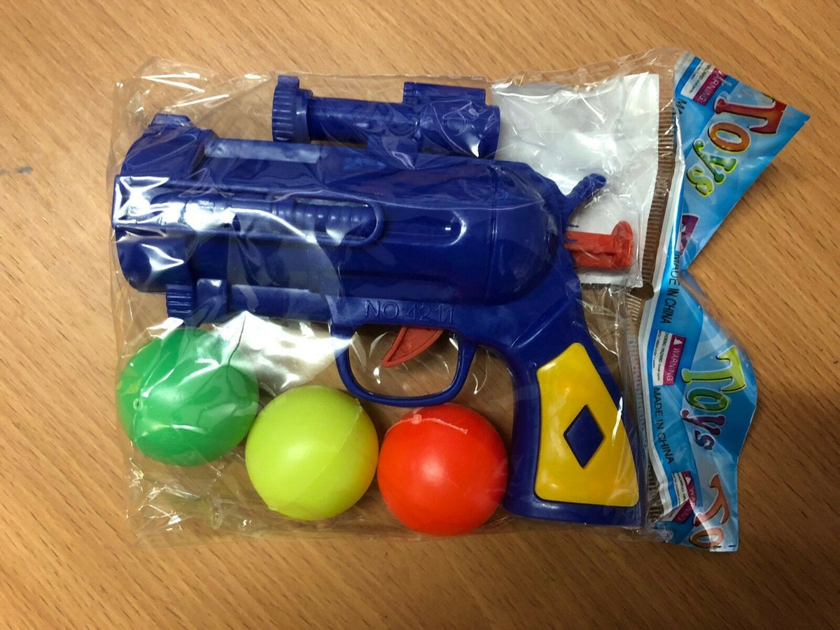 Ball Gun With 3 Balls Assorted Colours Available Toy Empire