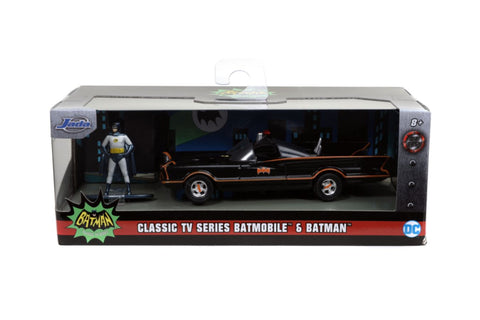 Batman 1966 Batmobile with Figure 1:32 Scale Hollywood Rides Die-Cast Vehicle
