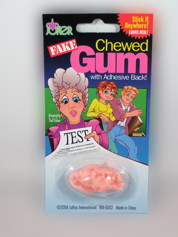 Fake Chewed Gum With Adhesive Candy Gag