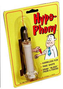 Hypo-Phony Fake Hypodermic Needle Gag