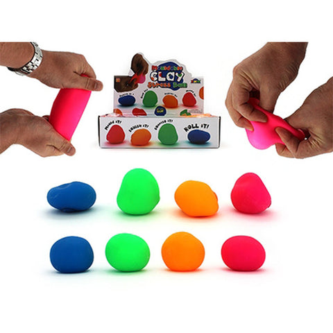 Mouldable Super Clay Stress Ball 6.5cm 1 Ball Assorted Colours Available