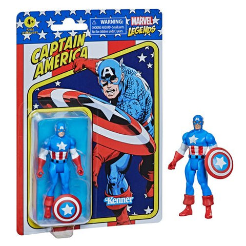 Marvel Legends Retro 375 Collection Captain America 3 3/4 Inch Action Figure