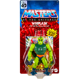 Masters Of The Universe Origins Whiplash 5 1/2 Inch Action Figure DAMAGED TOP OF PLASTIC CLEAR BUBBLE ON PACKAGING.