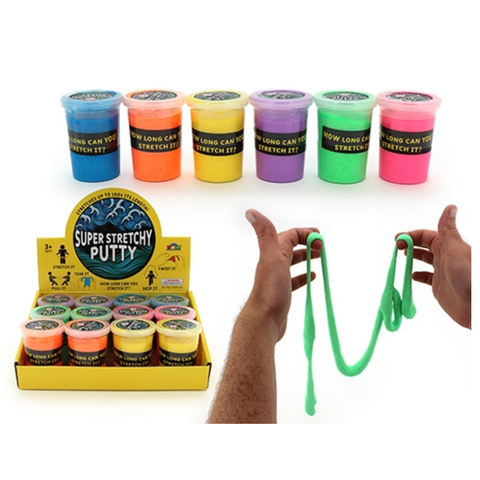 Super Stretchy Putty 90 Grams Tub X 1 Tub Assorted Colours Available