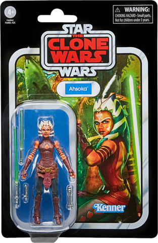Star Wars The Clone Wars The Vintage Collection Ahsoka Tano 3 3/4" Action Figure - CRACKED PACKAGING BUBBLE
