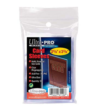Ultra Pro Card Sleeve 2 5/8" X 3 5/8" Soft Card Sleeves Pack 100