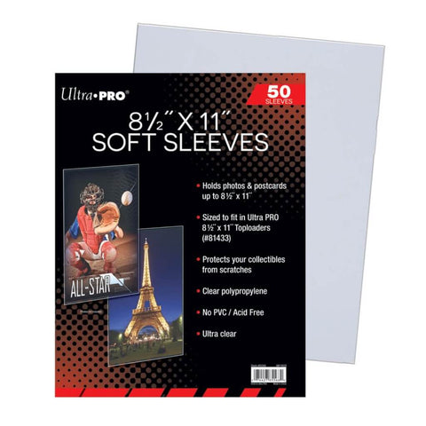 Ultra Pro Sleeve 8 1/2" X 11" Soft Sleeves 50 Pack