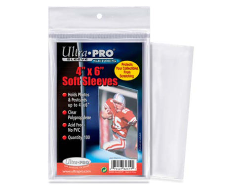 Ultra Pro Card Sleeves 4" X 6" 100 Pack
