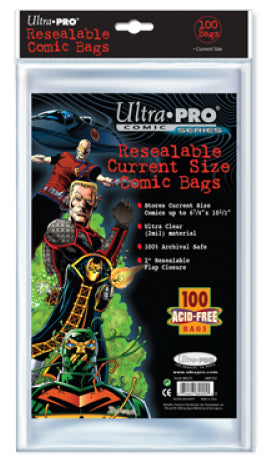 Ultra Pro Comic Resealable Current Size Bags 100 Pack