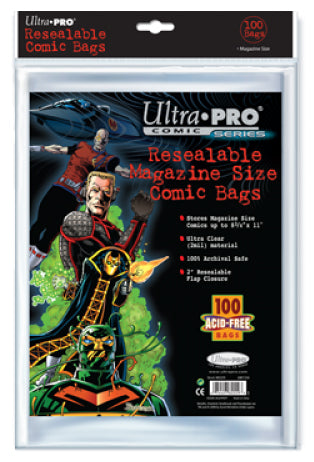 Ultra Pro Resealable Magazine Size Bags 100 Pack