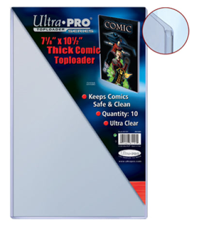 Ultra Pro Toploader 7 1/8" x 10 1/2" Thick Comic Toploader 10 Pack