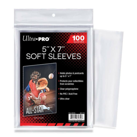 Ultra Pro Card Sleeves 5" X 7" 100 Pack