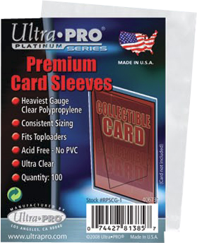 Ultra Pro Poly Bags 2 1/2" X 3 1/2" Premium Card Sleeves 100 ct