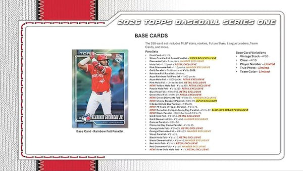 2026 Topps Series 1 MLB Baseball Value Blaster Box Factory Sealed