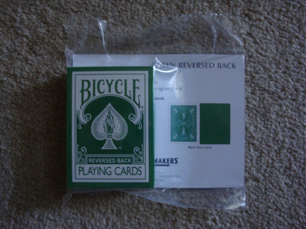 Bicycle Green Reversed Back Deck of Playing Cards Poker Size