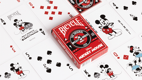 Bicycle Disney Classic Mickey Mouse (Red) Deck of Playing Cards Poker Size