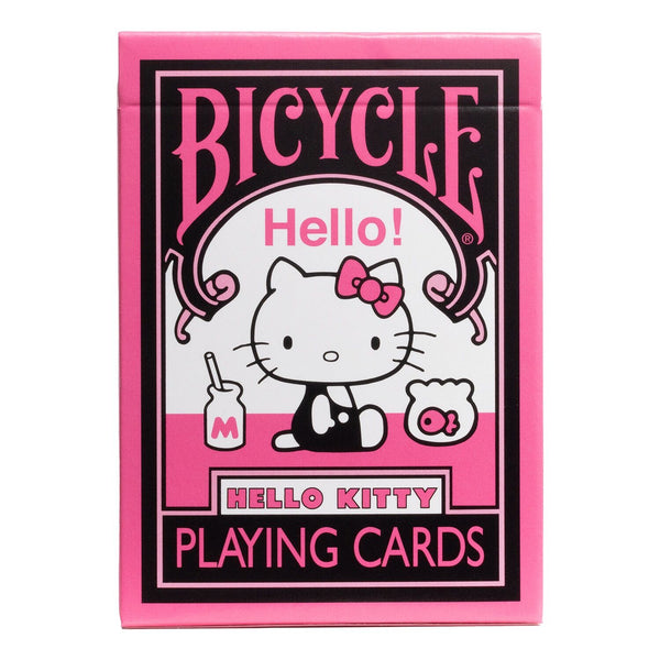 Hello Kitty Black & Pink Bicycle Deck of Playing Cards Poker Size