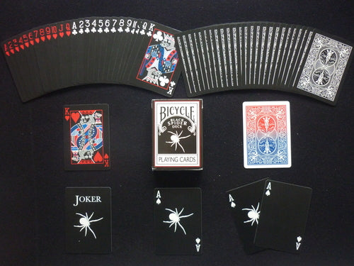 Black Spider Deck Bicycle Playing Cards Poker Size