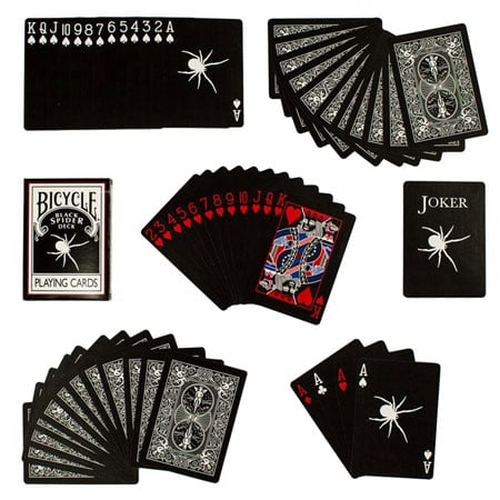 Black Spider Deck Bicycle Playing Cards Poker Size