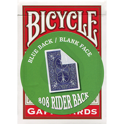 Blank Face Blue Back Bicycle Deck of Gaff Playing Cards Poker Size