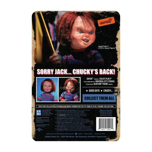 Child's Play 2 Homicidal Chucky ReAction 3.75" Action Figure