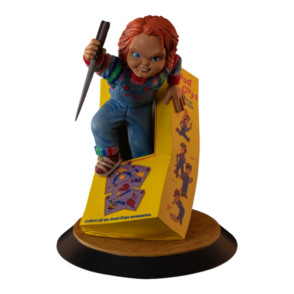 Child's Play Chucky Breaking Free From Box PVC Statue