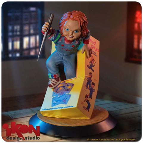 Child's Play Chucky Breaking Free From Box PVC Statue