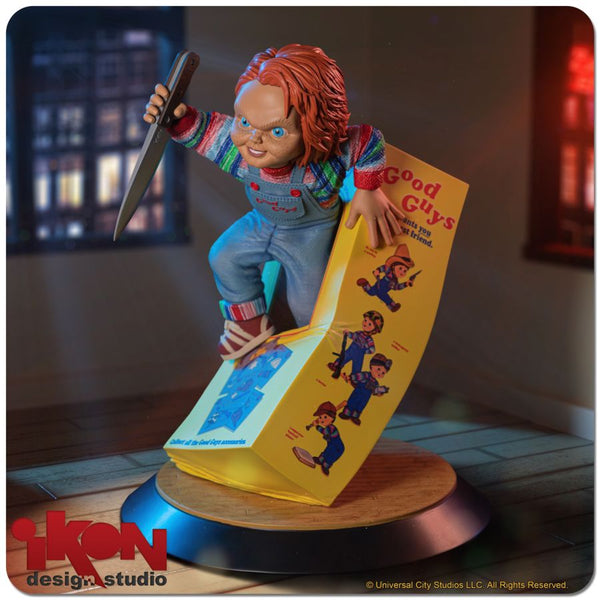 Child's Play Chucky Breaking Free From Box PVC Statue