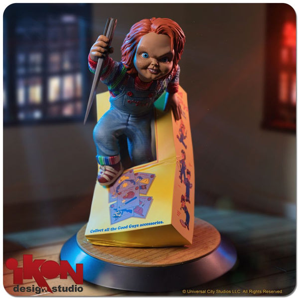 Child's Play Chucky Breaking Free From Box PVC Statue