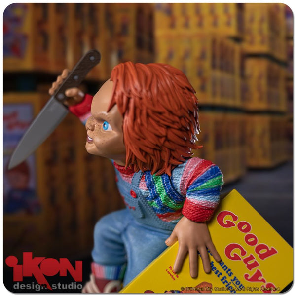 Child's Play Chucky Breaking Free From Box PVC Statue