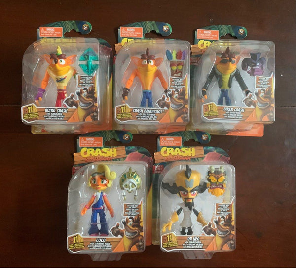 Crash Bandicoot 4.5 Inch Action Figure 1 Piece Assorted Characters Available