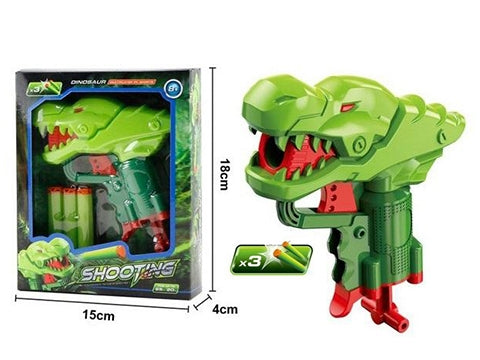 Dinosaur Soft Gun With 3 Darts 14cm