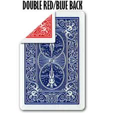 Double Back Blue/Red Bicycle Deck of Gaff Playing Cards Poker Size (box colour varies)