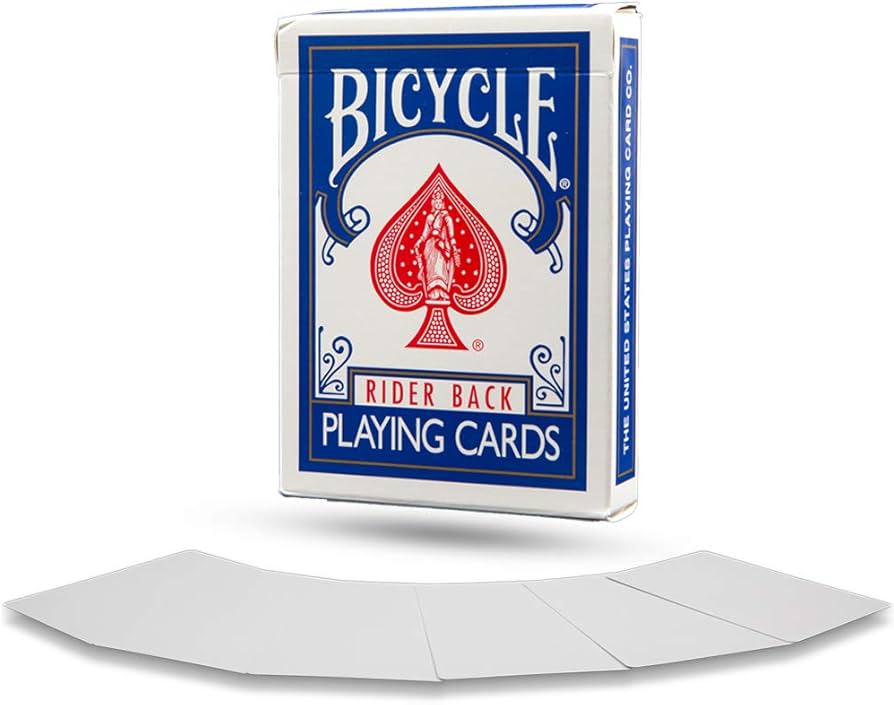 Double Blank Bicycle Deck of Gaff Playing Cards Poker Size (Blue Box)