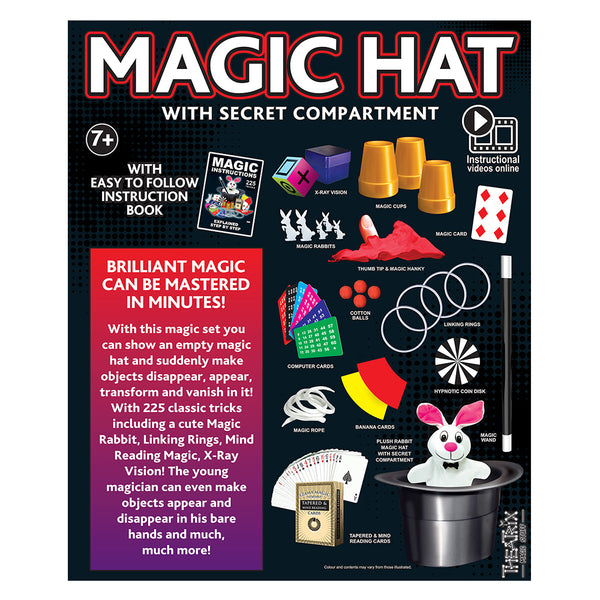 Ezama Magic Hat 225 Tricks Set With Online Video and Instruction Book