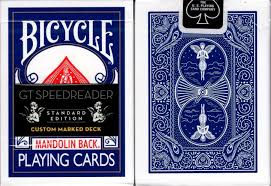 GT Speedreader Marked Deck Standard Version (Bicycle 809 Mandolin Blue) plus Online effect
