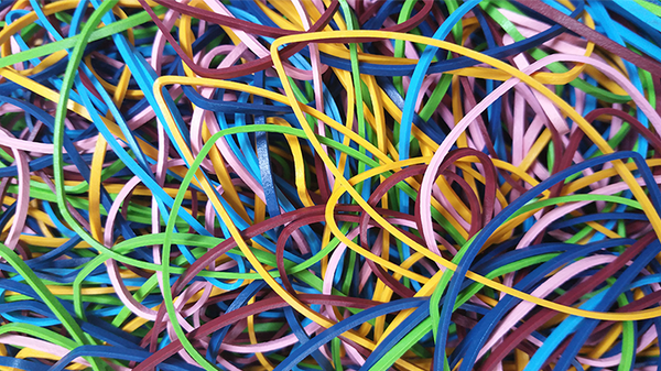 Joe Rindfleisch's Rainbow Rubber Bands (Combo Pack) Magic Trick