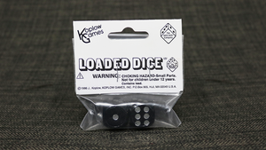 Loaded Dice (Weighted, Wood, Black) Magic Trick