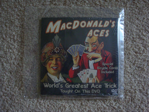 Macdonald's Aces DVD With Special Bicycle Cards Magic Trick