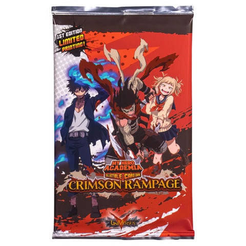 My Hero Academia Collectible Card Game Crimson Rampage 1st Edition Wave 2 Booster 1 Pack Factory Sealed