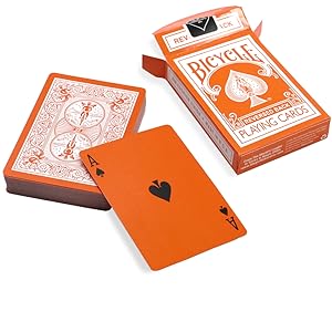 Bicycle Orange Reversed Back Deck of Playing Cards Poker Size
