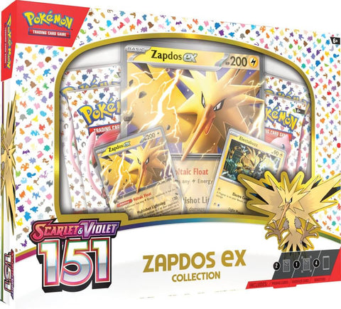 POKÉMON TCG Scarlet & Violet 151 Collection Zapdos ex Factory Sealed