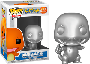 Pokemon Charmander Silver Metallic 25th Anniversary Pop! 455 Vinyl