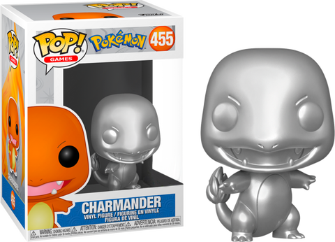 Pokemon Charmander Silver Metallic 25th Anniversary Pop! 455 Vinyl