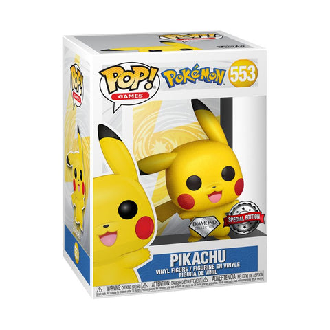 Pokemon Pikachu Waving Diamond Glitter US Exclusive Pop! 553 Vinyl