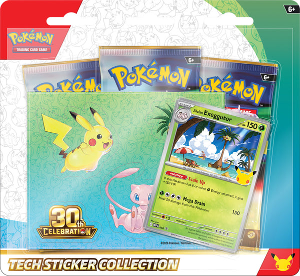 Pokémon TCG 30th Celebration Tech Sticker Collection Random Promo Factory Sealed