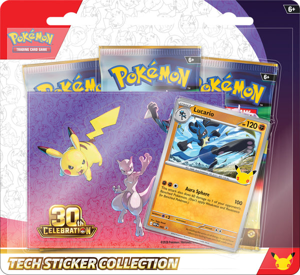 Pokémon TCG 30th Celebration Tech Sticker Collection Random Promo Factory Sealed